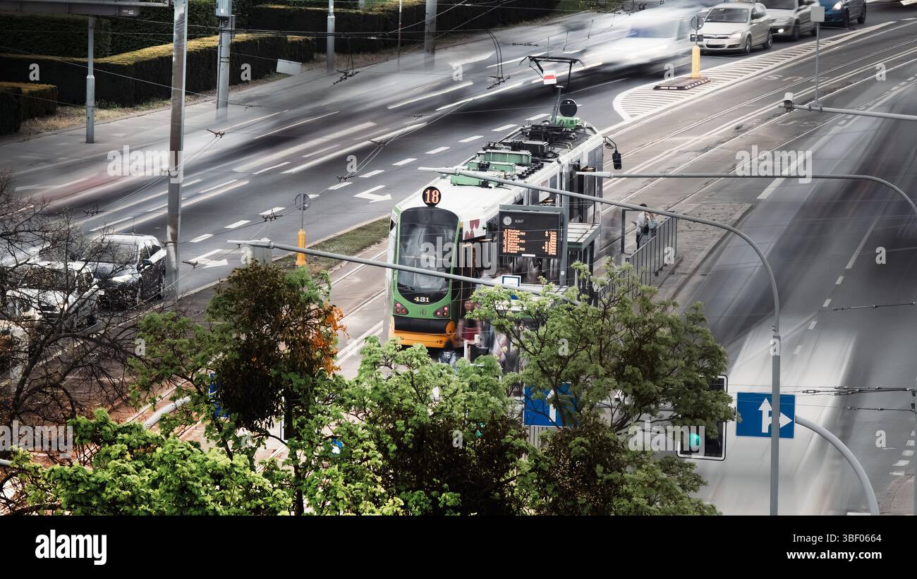 Timelapse busy tram traffic city hi-res stock photography and images ...