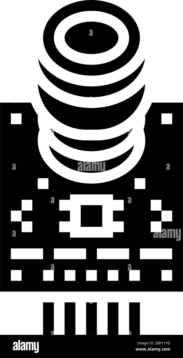 co2 sensor module glyph icon vector illustration Stock Vector Image ...
