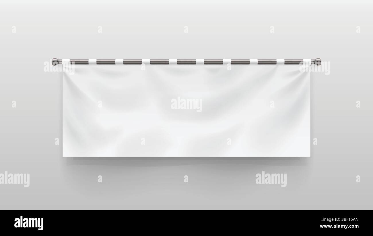 a white color textile sheet with shadow Stock Vector