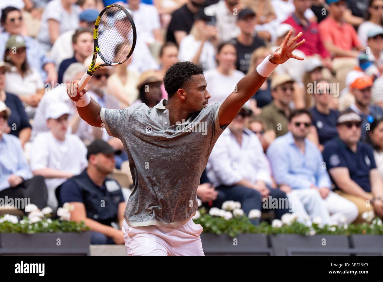 Paris, France. 29th May, 2025. PARIS, FRANCE - MAY 29: Arthur Fils of France during Day Five of the 2025 French Open at Roland Garros on May 29, 2025 in Paris, France. (Photo by Marleen Fouchier/BSR Agency) Credit: BSR Agency/Alamy Live News Stock Photo