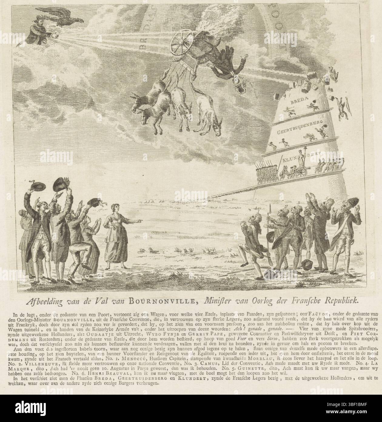 Pierre Riel Northern Netherlands, Image of the Fall of Bournonville, Minister of ...
