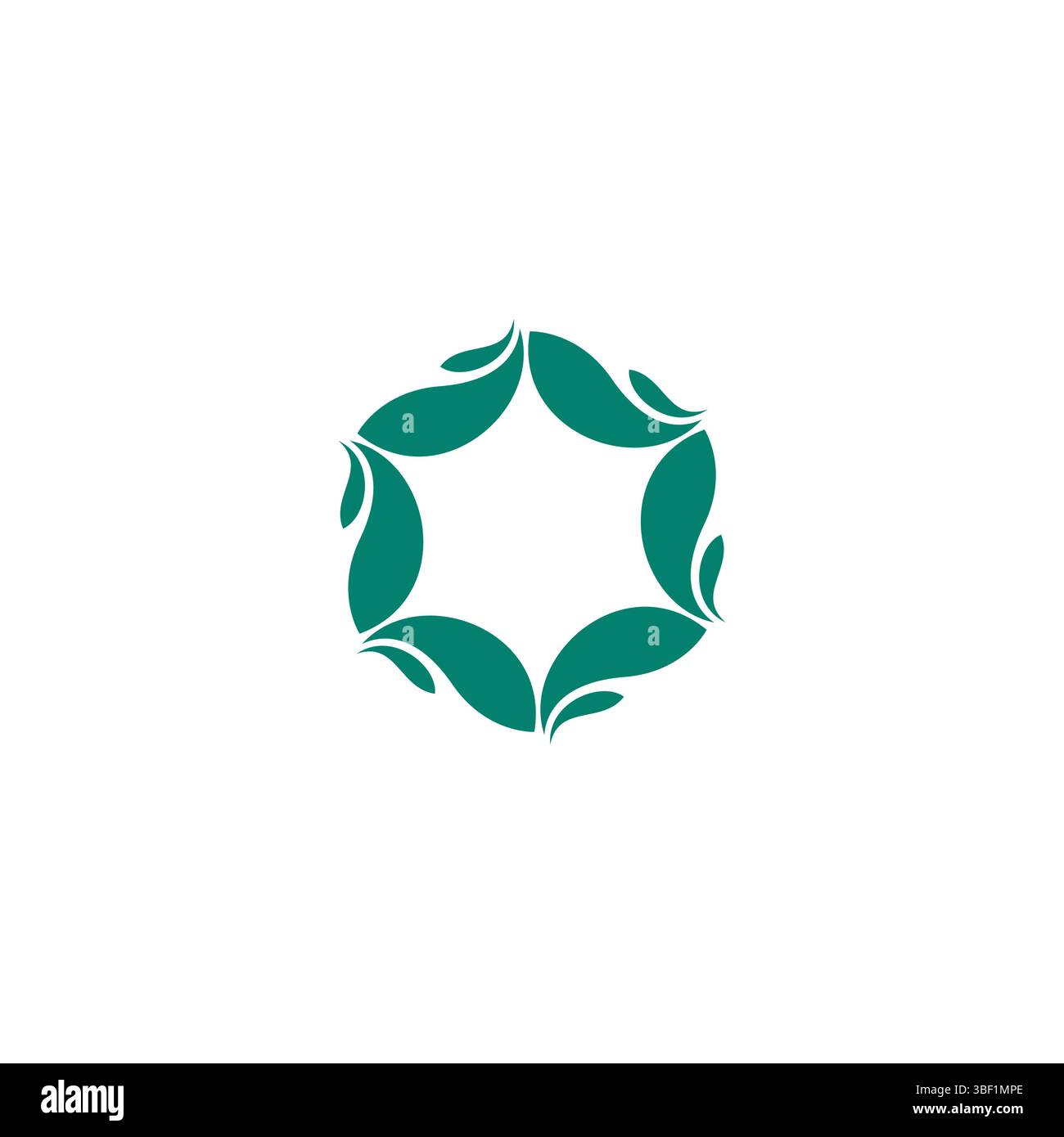 vector logo design leaf circle, green leaf herbal vector Stock Vector ...