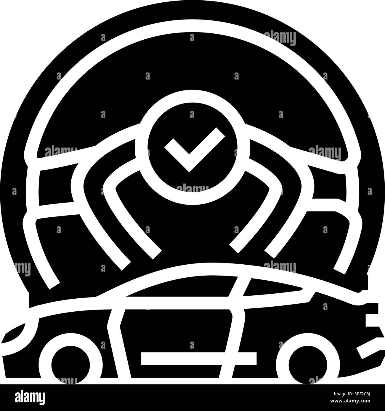 test drive car dealership glyph icon vector illustration Stock Vector ...