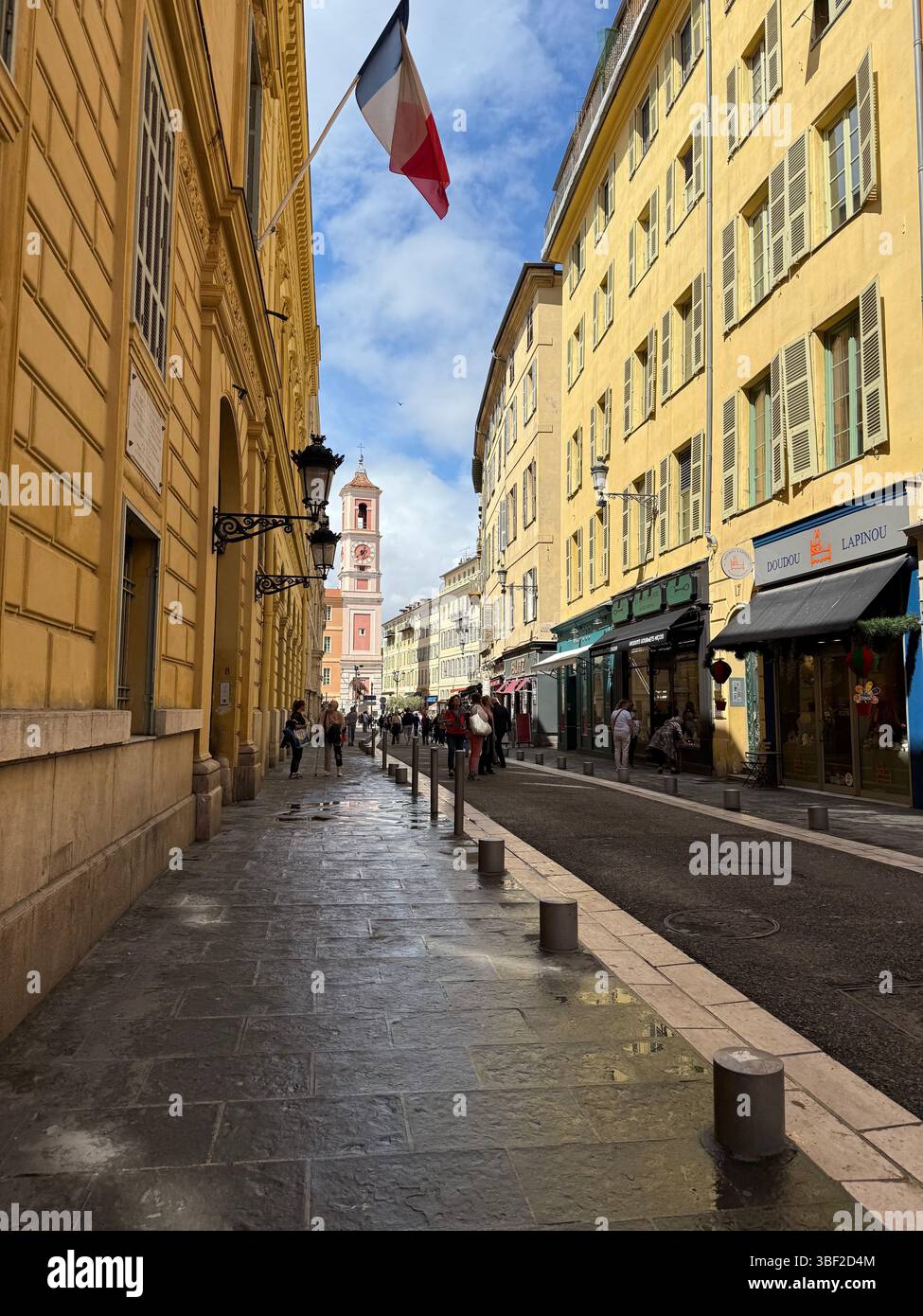 A picture from a lovely walk in the streets of Nice where there were many many little shops and cafes to discover. - Smartphone Captured Stock Image