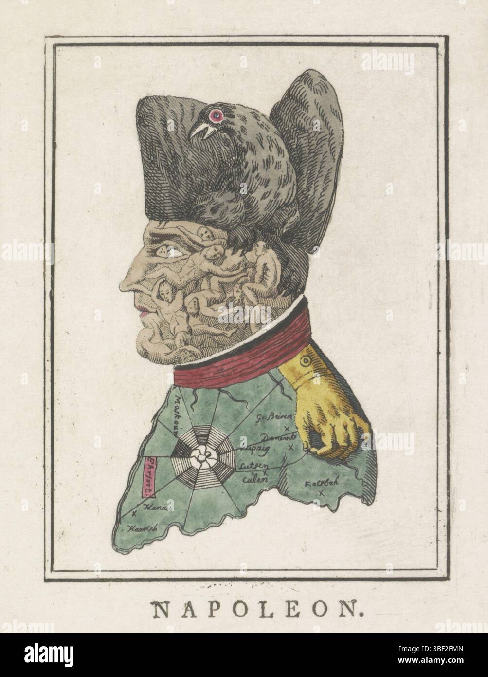 The Netherlands, Napoleon, Spotprint on Napoleon, 1813, Netherlands ...