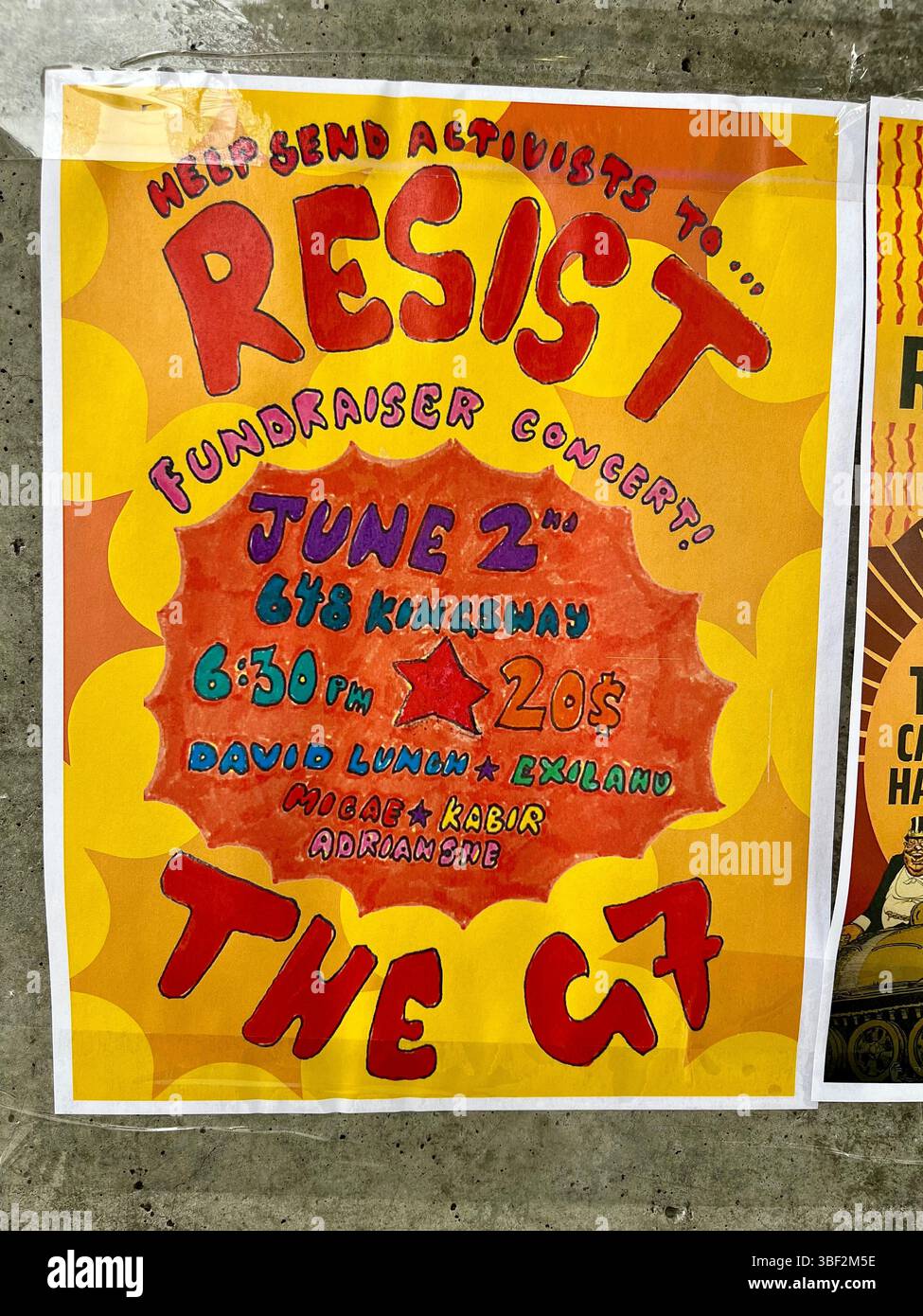 Resist G7 posters, Vancouver, Canada - Smartphone Captured Stock Image