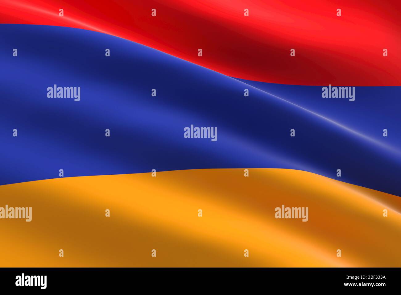 Flag of Armenia. 3d illustration of the armenian flag waving Stock ...
