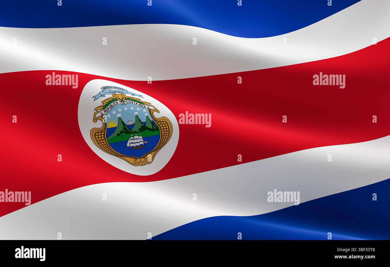 Flag of Costa Rica Stock Photo - Alamy