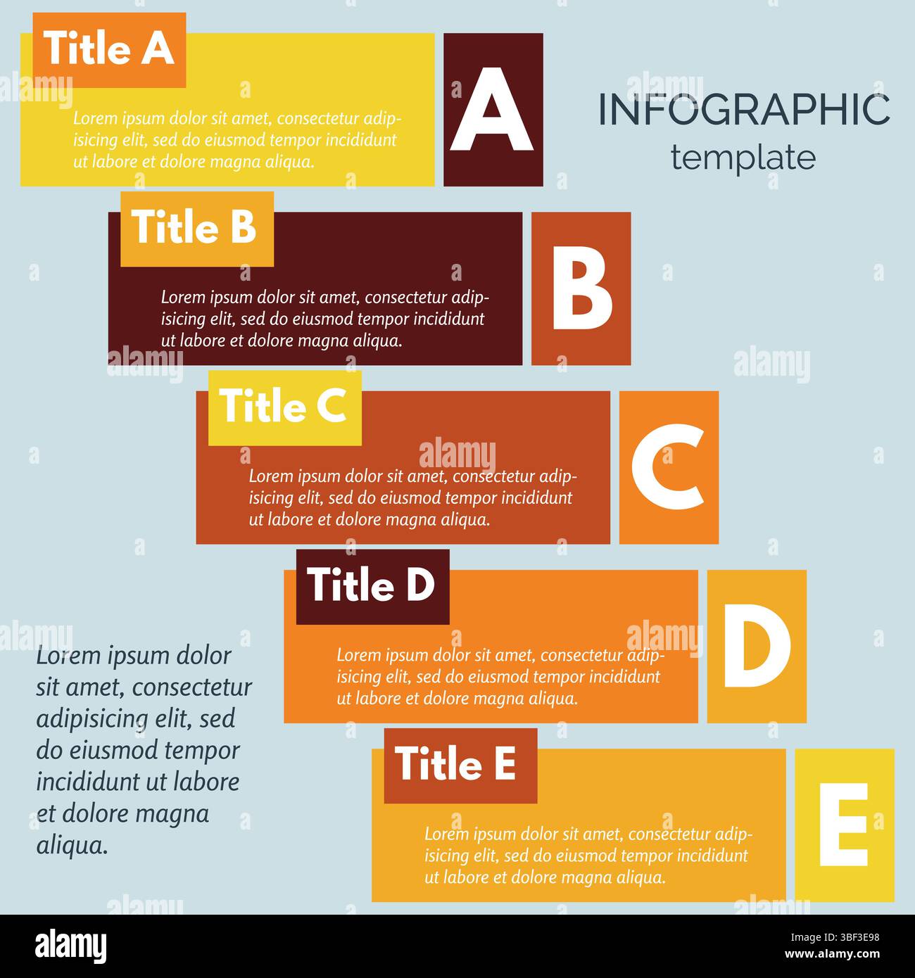 Five steps infographic design elements. Step by step infographic design ...