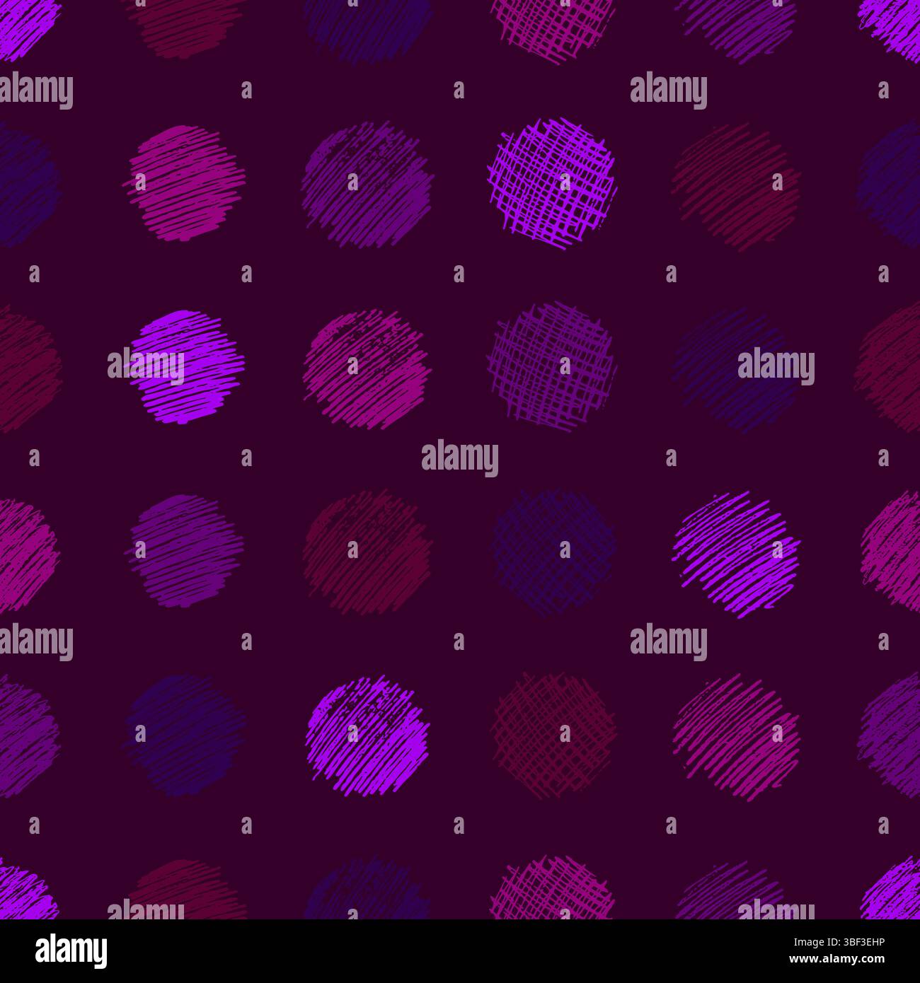 Seamless pattern with hand drawn black circle scribble smear. Abstract grunge texture. Vector illustration Stock Vector
