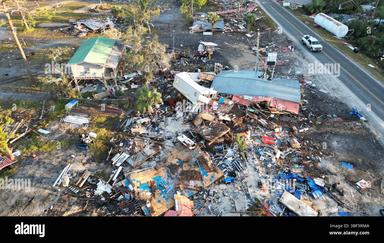 Perry Florida USA September 29 2024 hurricane damage Helene at Keaton ...