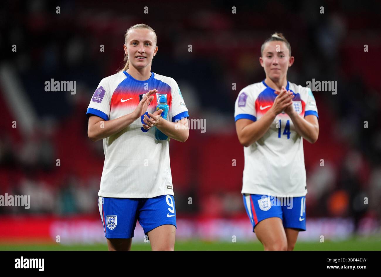 England's Aggie Beever-Jones (left) and Maya Le Tissier celebrate the ...