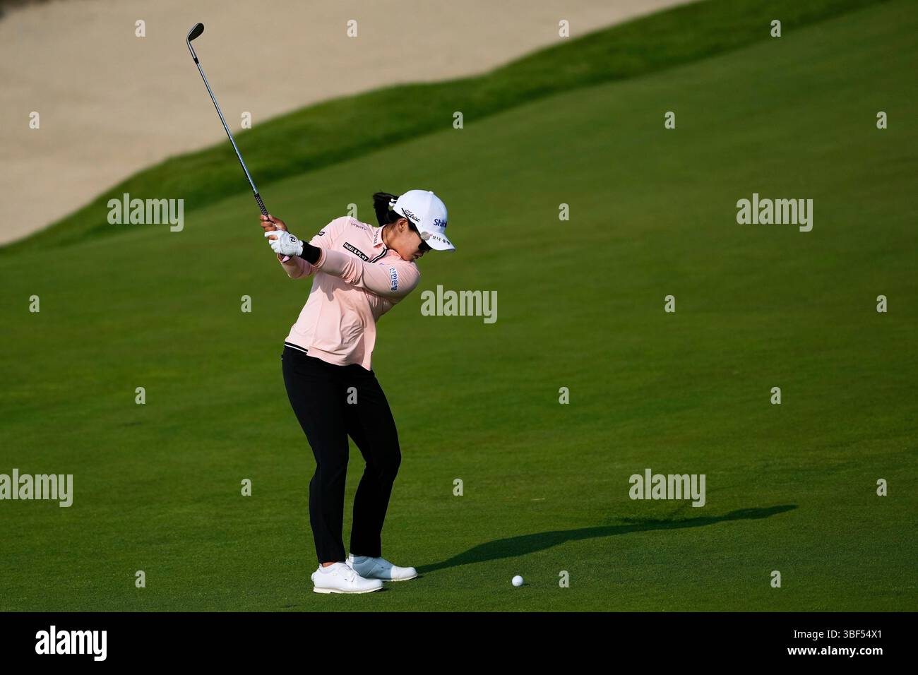 Jin Hee Im, of South Korea, hits from the fifth fairway during the ...