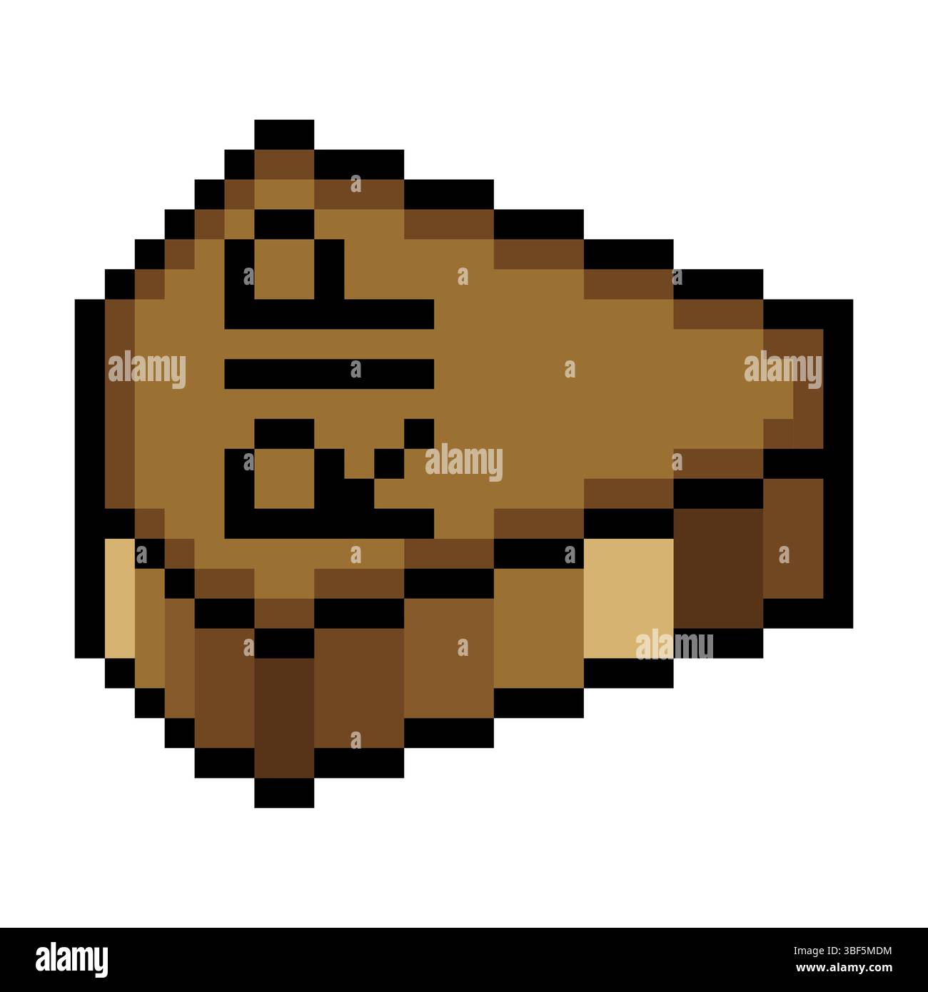 Coffin for helloween game in pixel art style Stock Vector