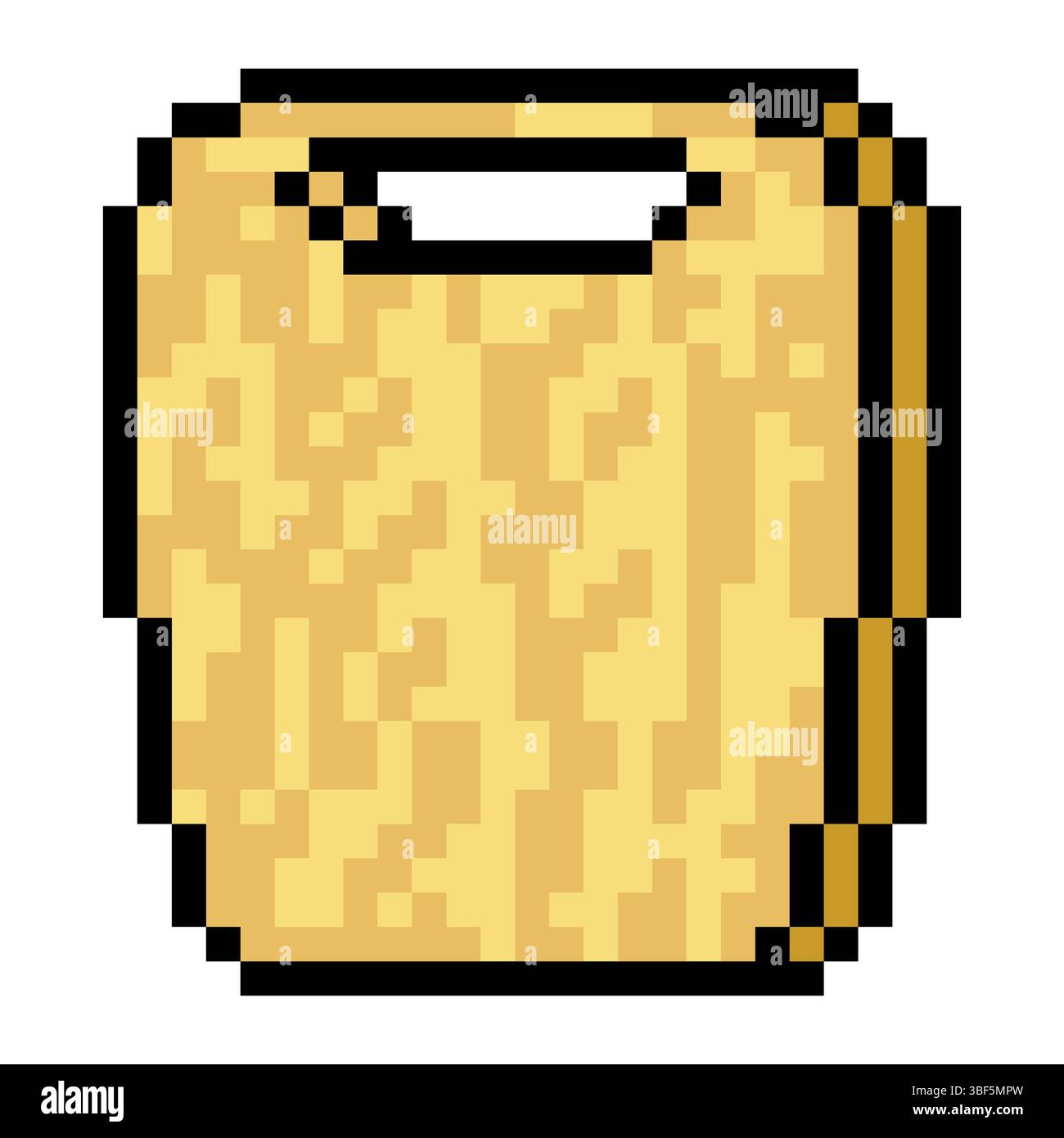 Cutting board with pixel art isolated on white background Stock Vector