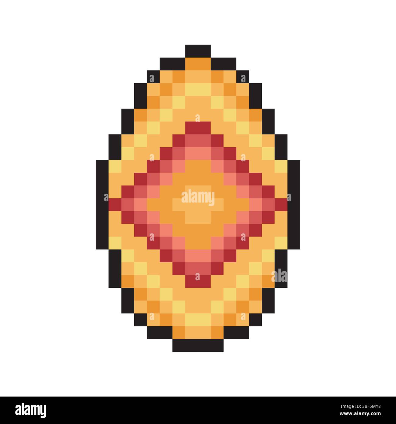 Easter egg pixel art design Stock Vector