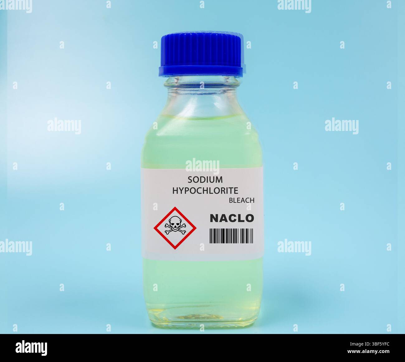 Sodium hypochlorite. Used in bleaching and disinfection Stock Photo - Alamy