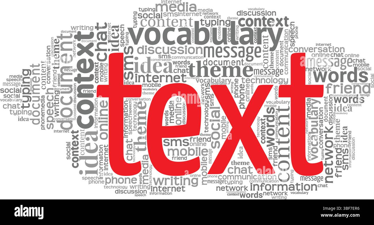 Text word cloud conceptual design isolated on white background. Stock Vector