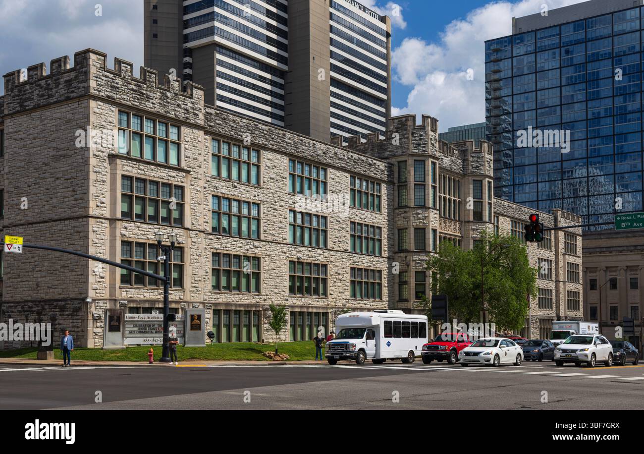 Hume-Fogg Academic High School, Broadway, Nashville, Tennessee, USA Stock Photo