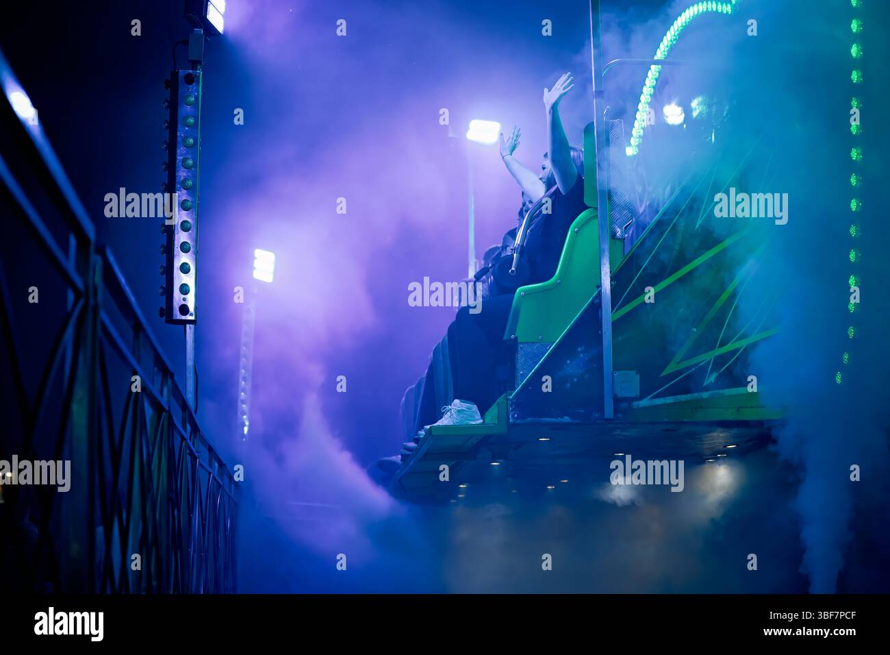 Sideshow Ride Ally Sideshow alley, carnival ride at night, Bundaberg agricultural show ...