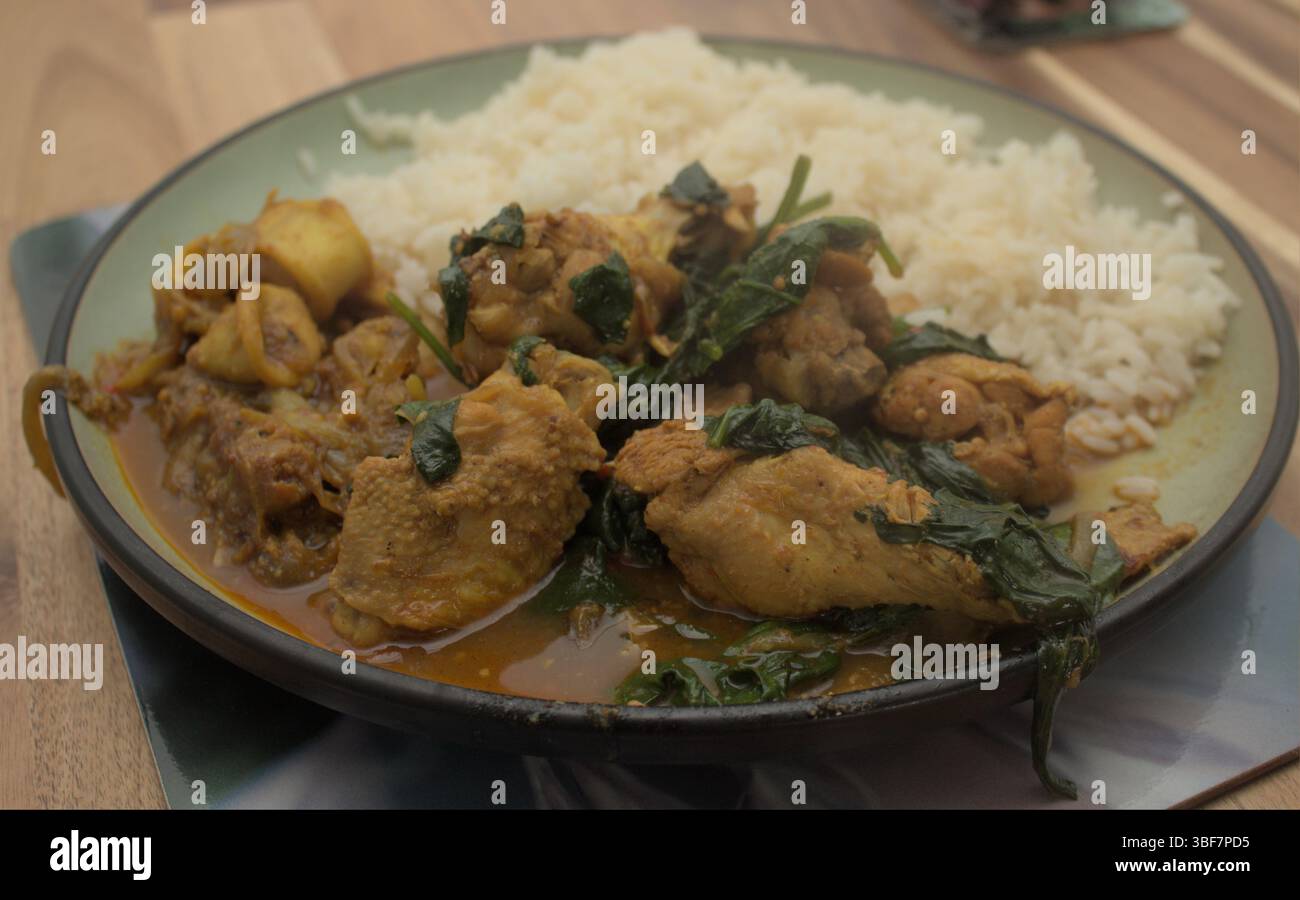 Chicken wing curry Stock Photo
