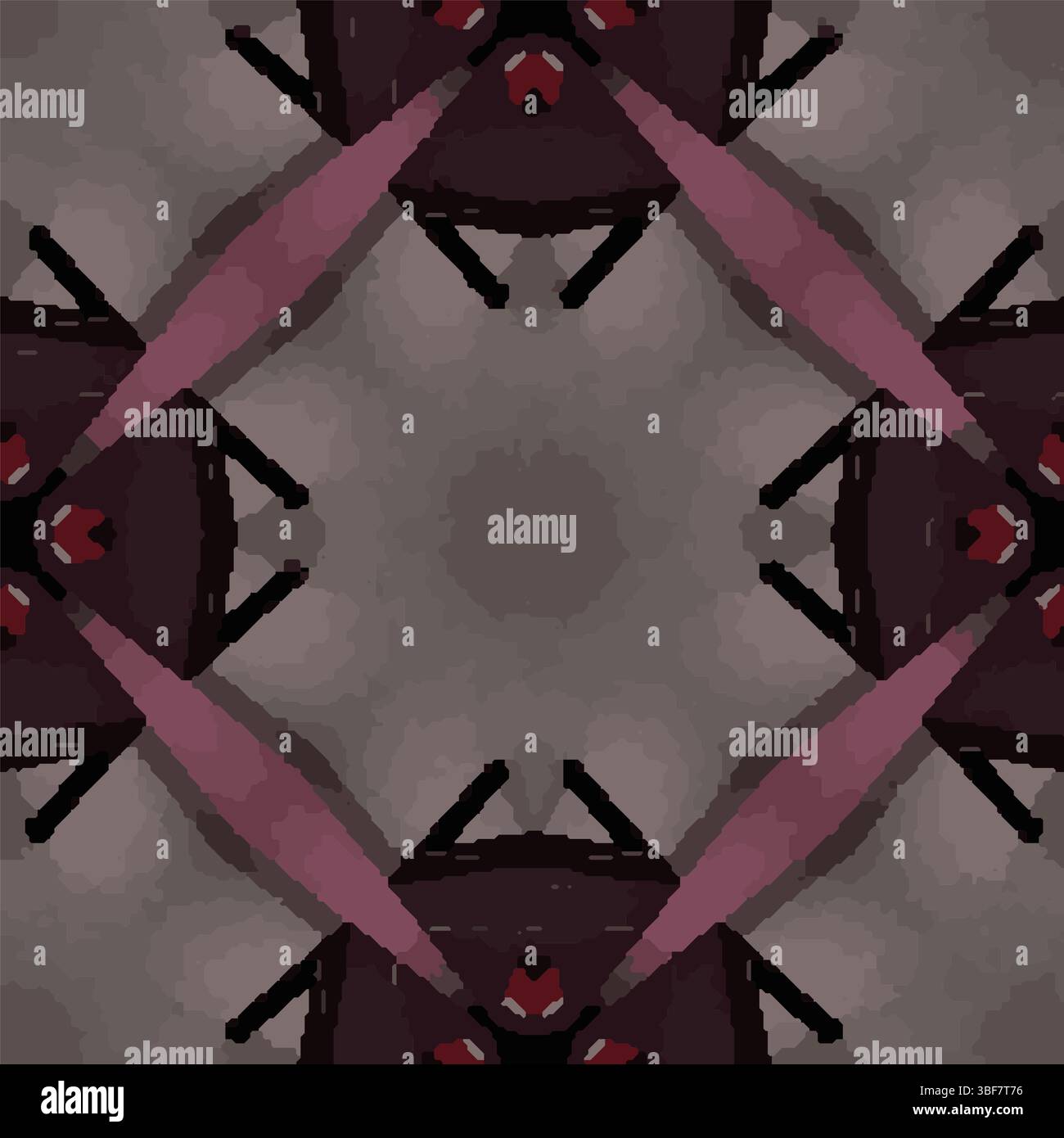 Pink Gray Diamond Kaleidoscope Vector Pattern Stock Vector