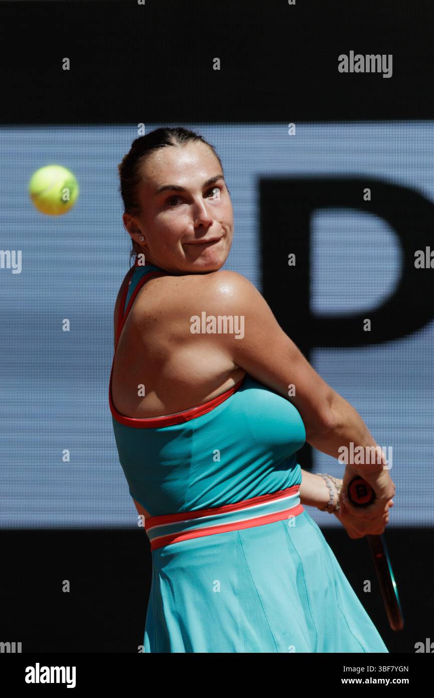 Aryna Sabalenka of Belarus during the RolandGarros 2025, French Open