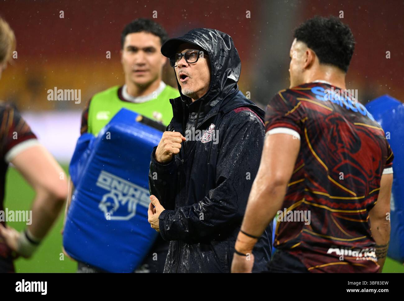 Reds coach Les Kiss is seen before the Super Rugby Pacific Round 16 ...