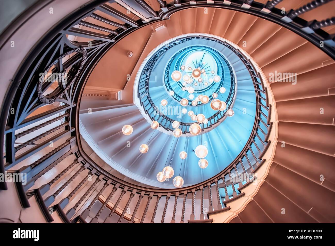 Spiral staircase architectural concept Stock Photo