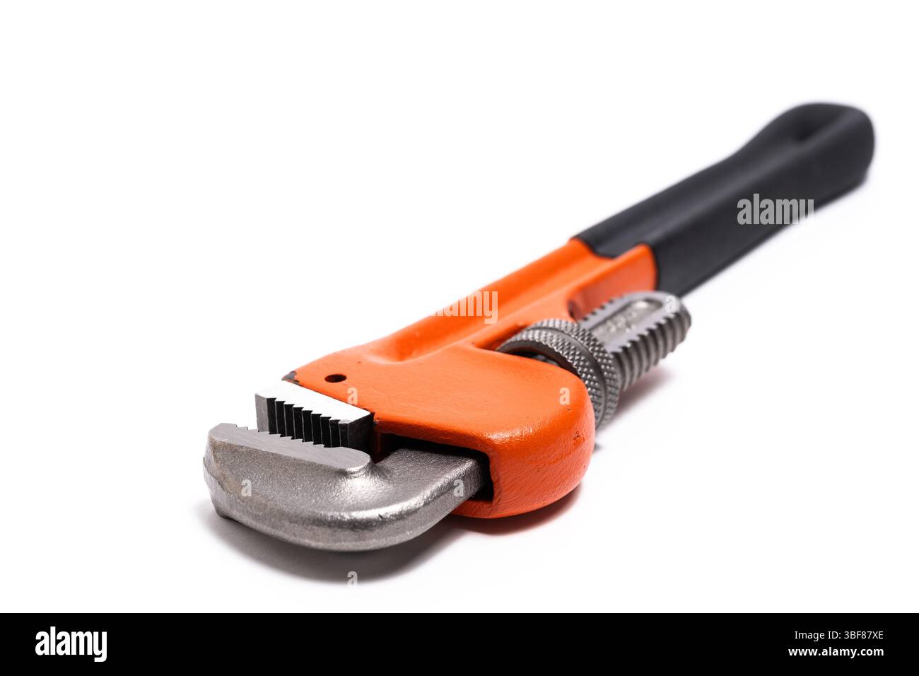 Adjustable wrench isolated on white background Stock Photo