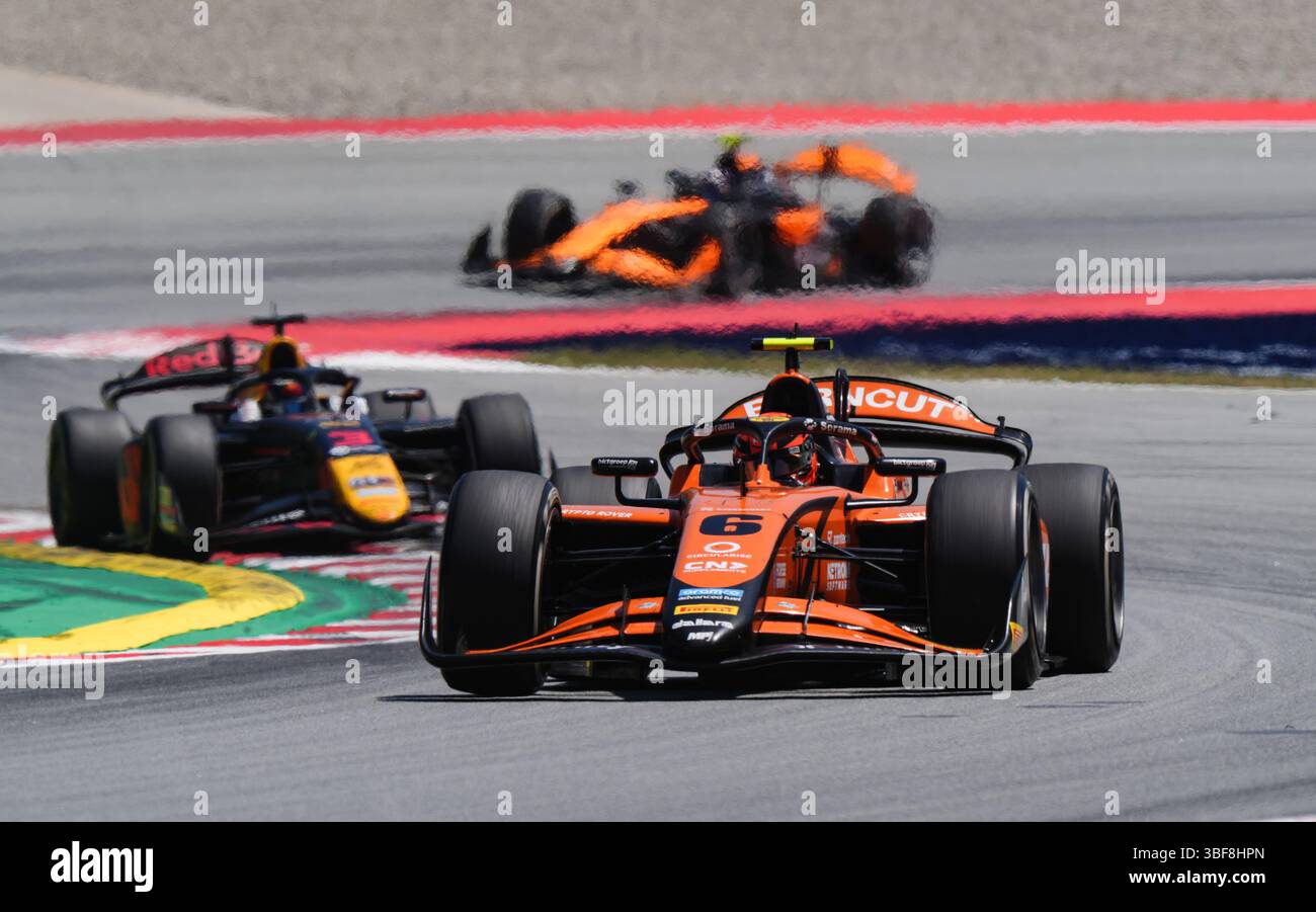 Verschoor MP Motorsport's Richard Verschoor during the F2 race at the Circuit de ...