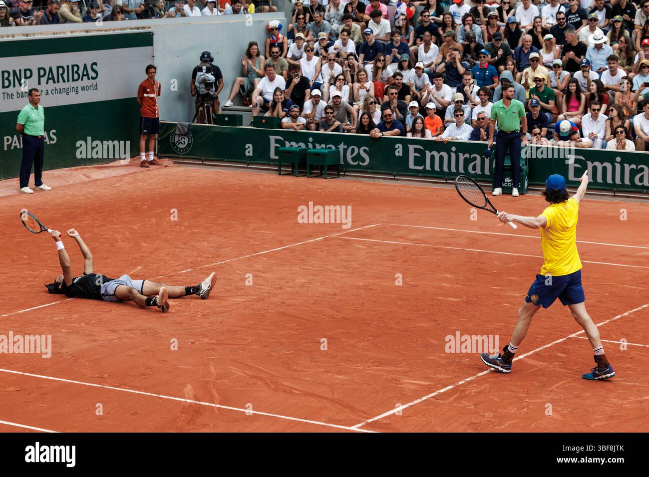 Paris, France. 31st May, 2025. John-Patrick Smith (AUS) and Fernando ...