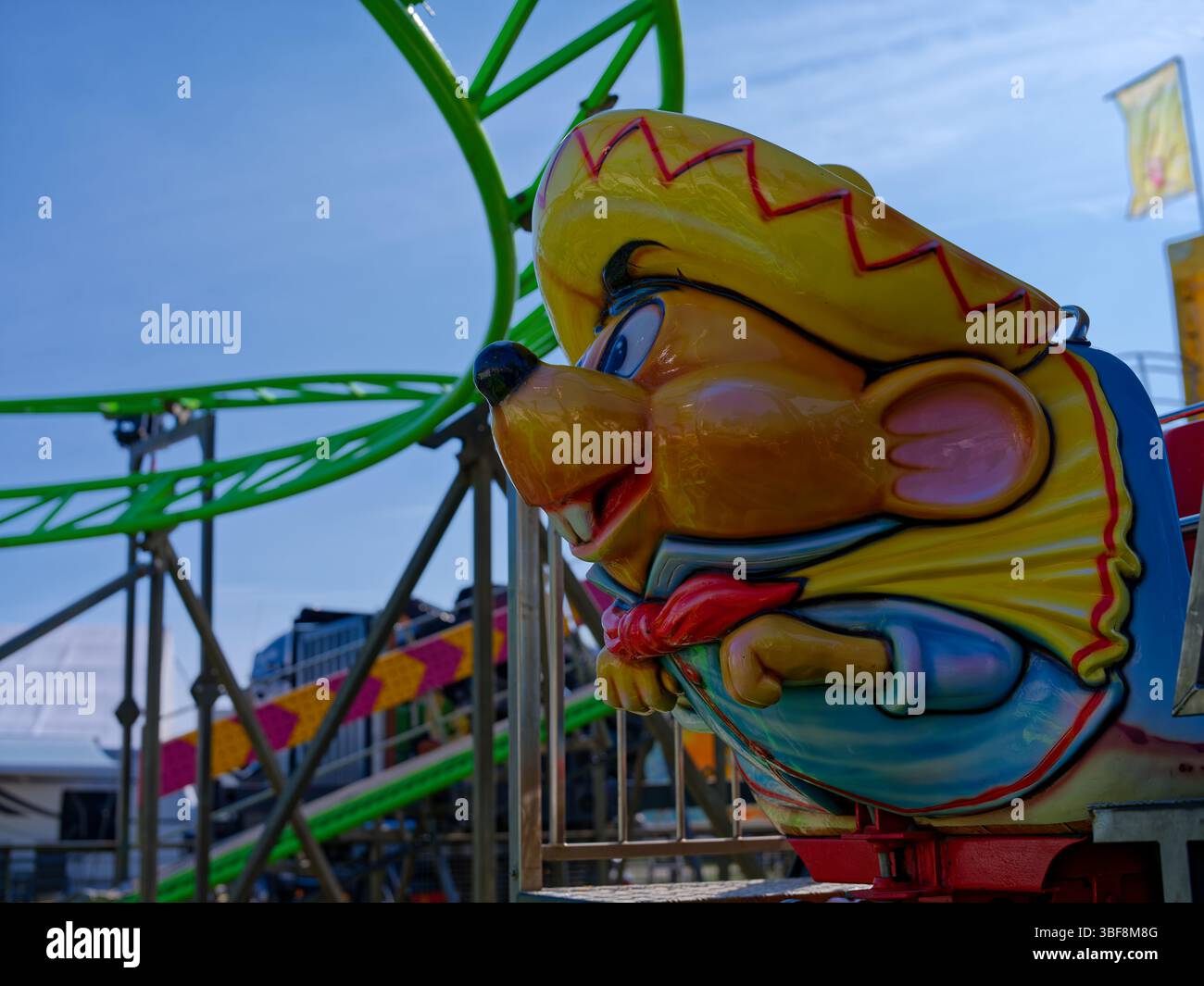 A colorful plastic mouse at the spring festival in Hanover Stock Photo