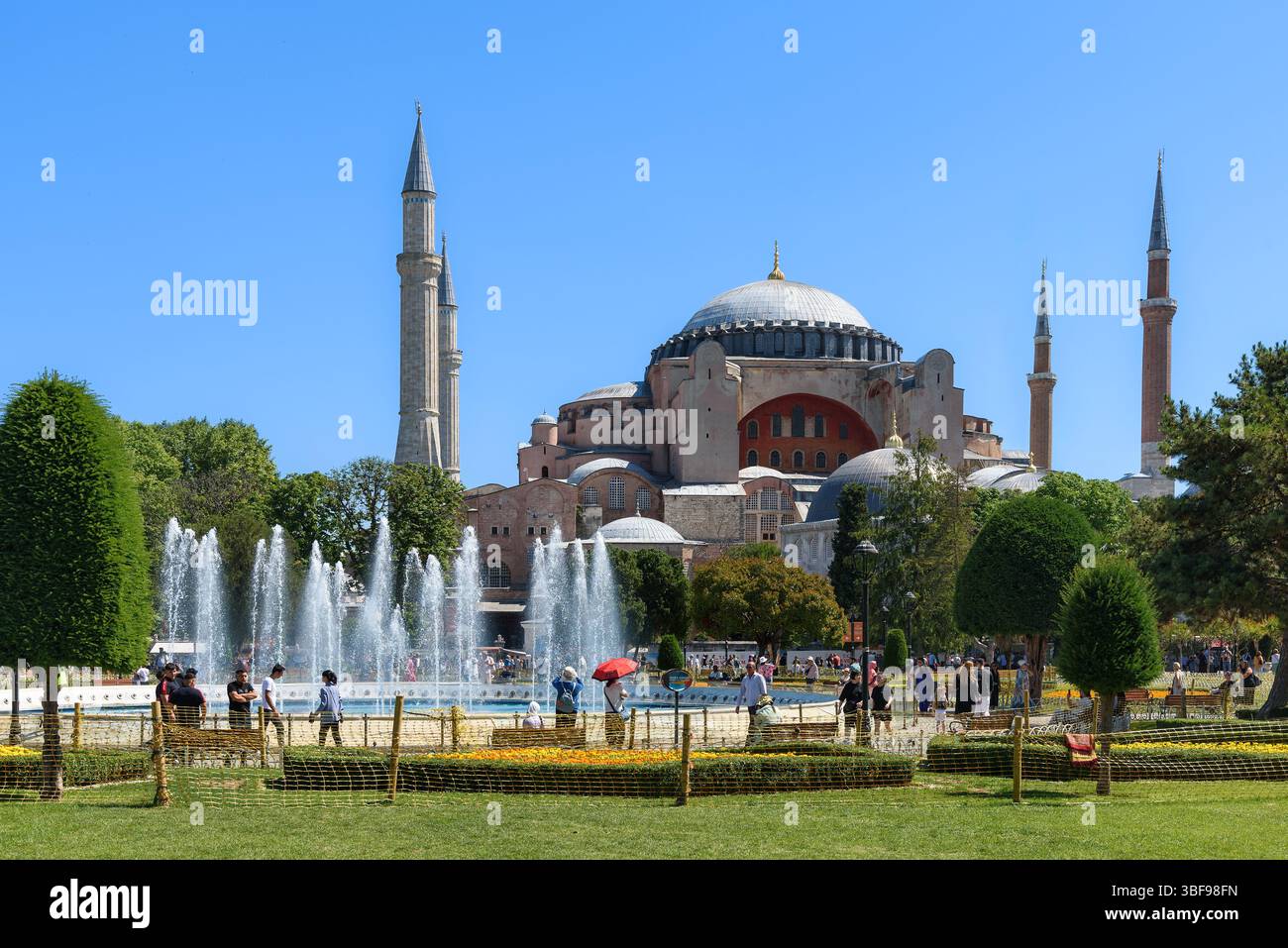 The Hagia Sophia Grand Mosque, Istanbul, Turkey. As seen from ...
