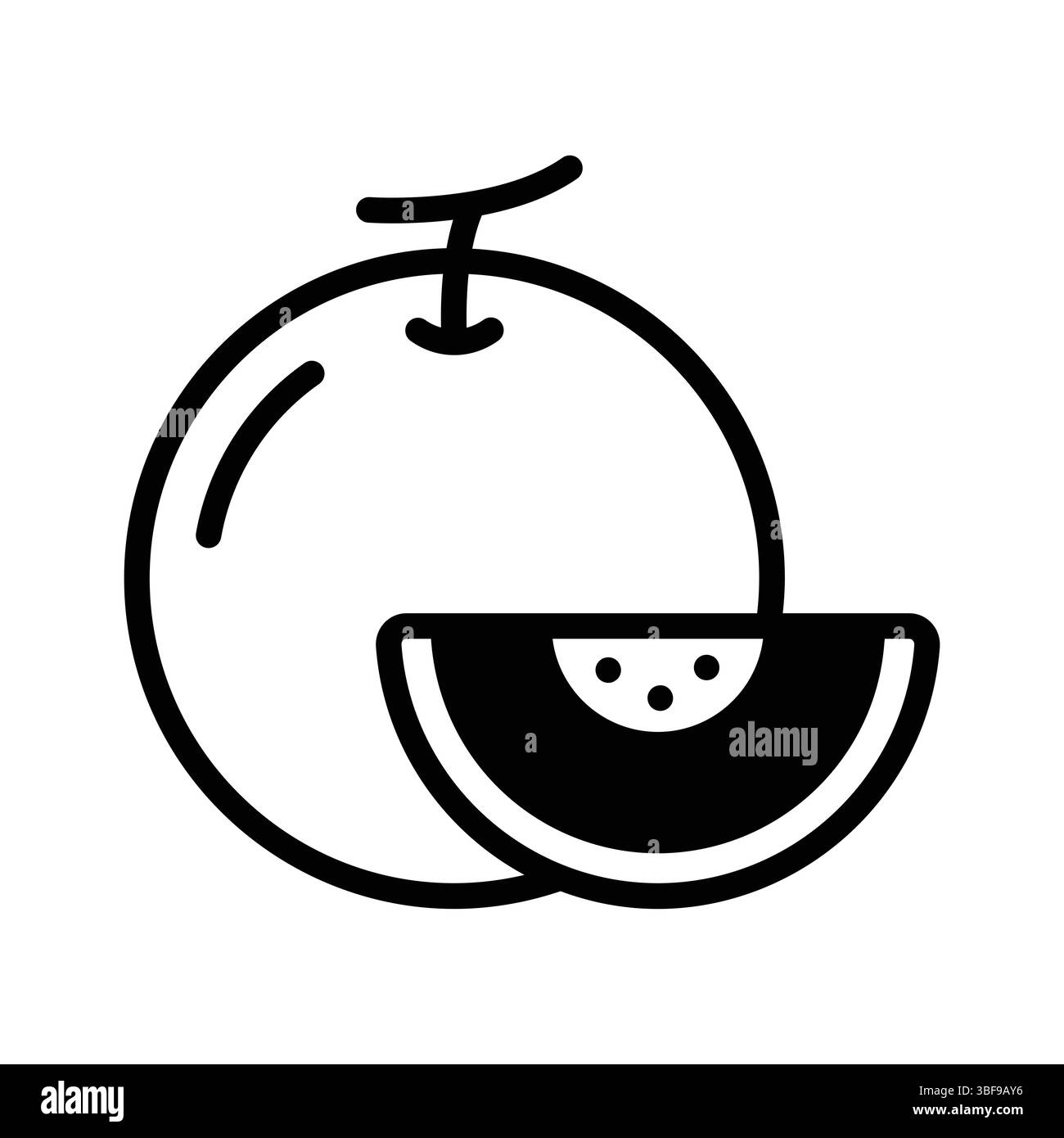 An amazing icon of melon in modern and trendy design style, ready to ...