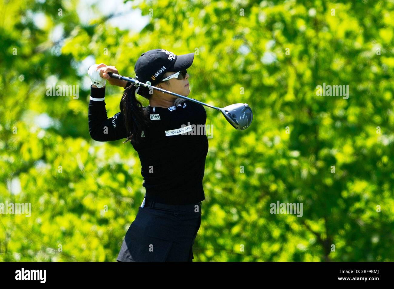 Jin Hee Im, of South Korea, hits from the fourth tee during the third ...