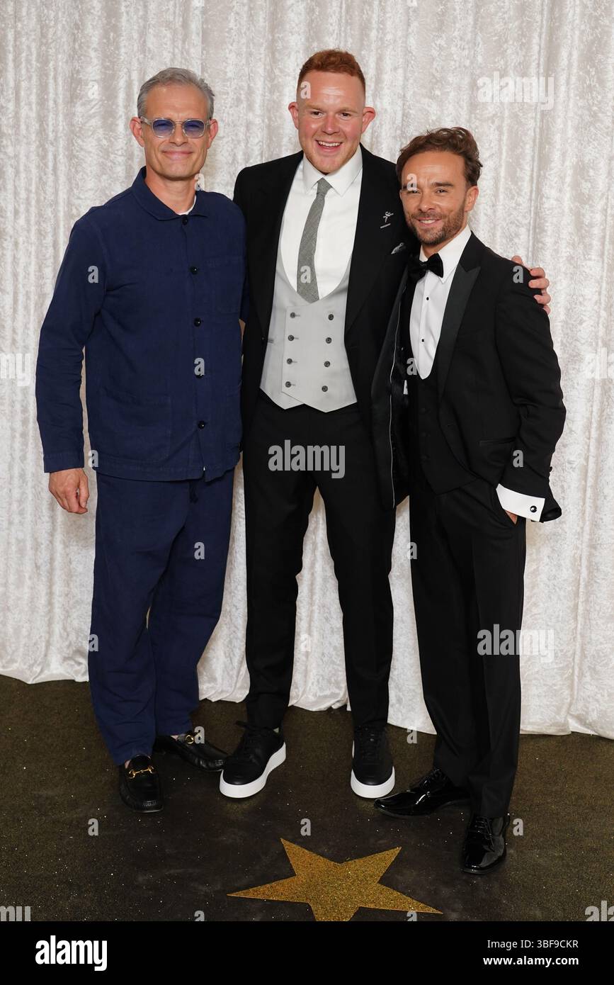 (left to right) Ben Price, Colson Smith and Jack P. Shepherd attending ...