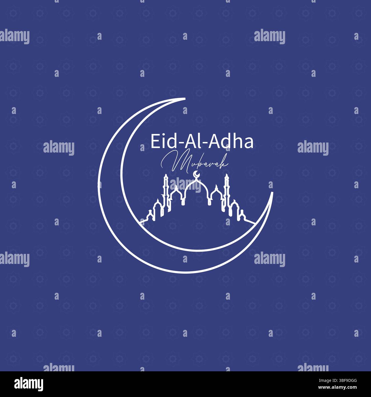 Eid Al Adha typography Stock Vector