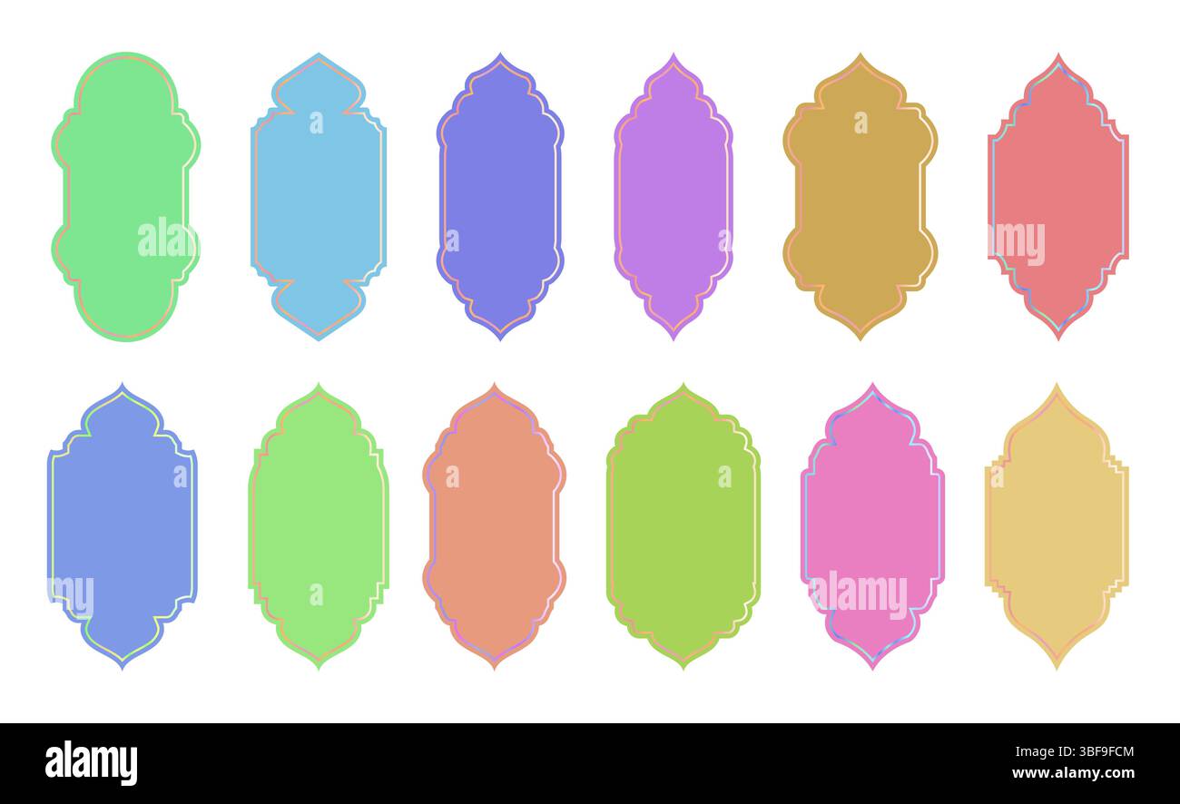 Colorful Nice Frame or Border Background Set for Children Stock Vector ...
