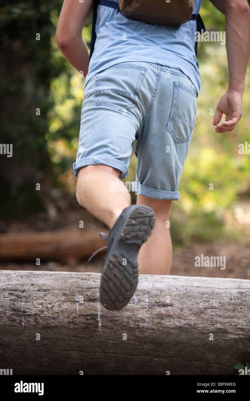 Back view hiker legs hi-res stock photography and images - Alamy