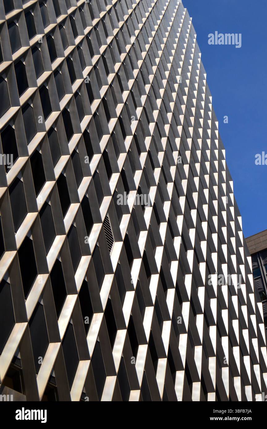 Details of architectural patterns emerge in a skyscraper in Pittsburgh, Pennsylvania Stock Photo