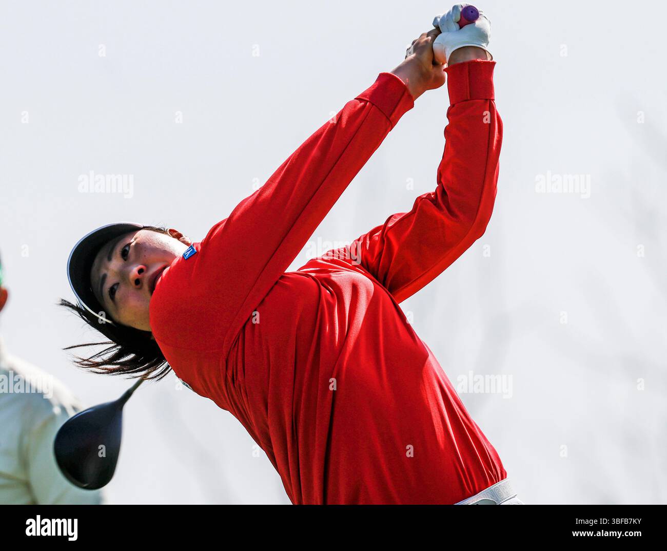 Rio Takeda of Japan hits her tee shot on the 17th hole during the third