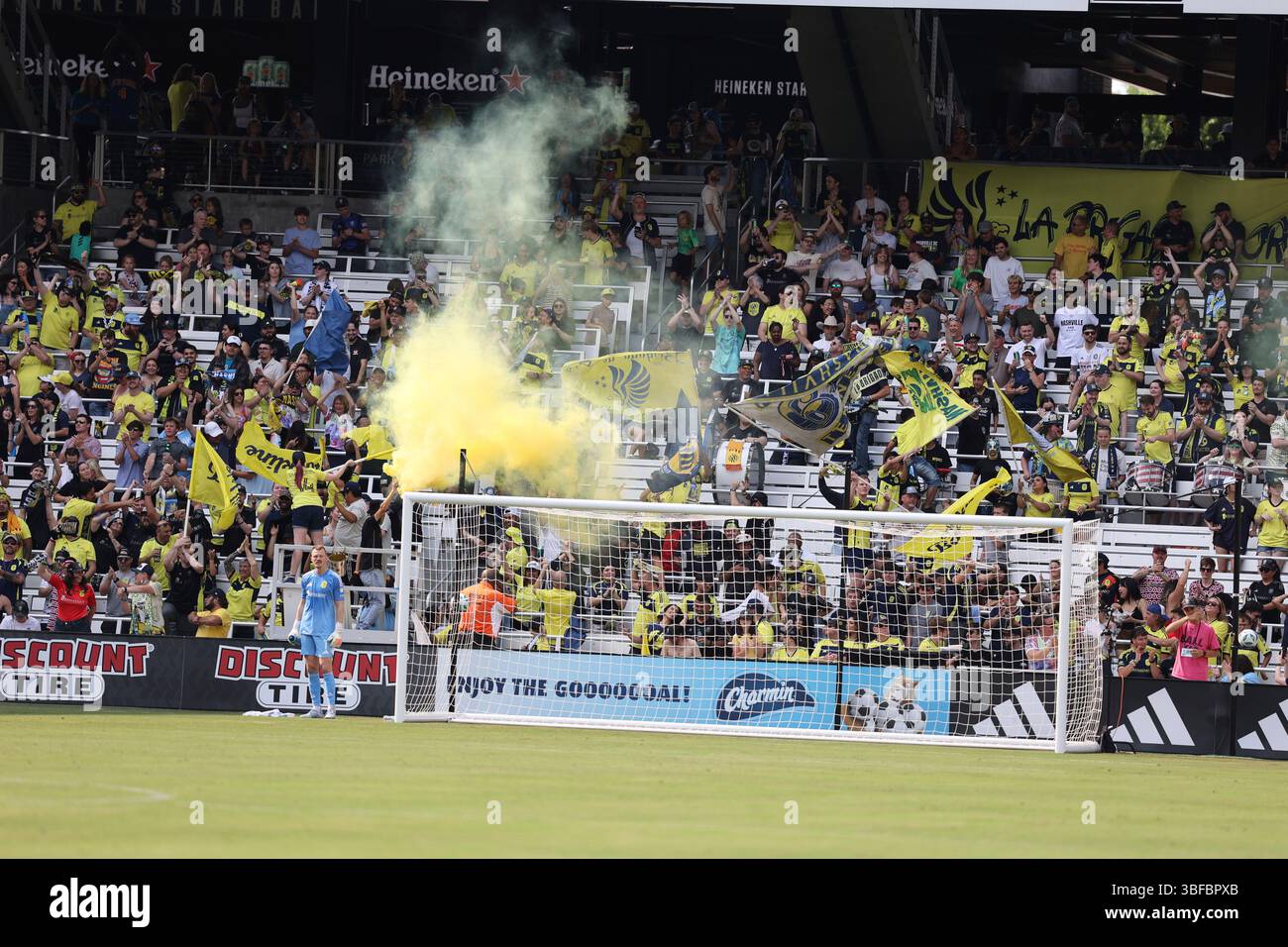 NASHVILLE, TN MAY 31 Nashville SC fans celebrate a goal during a
