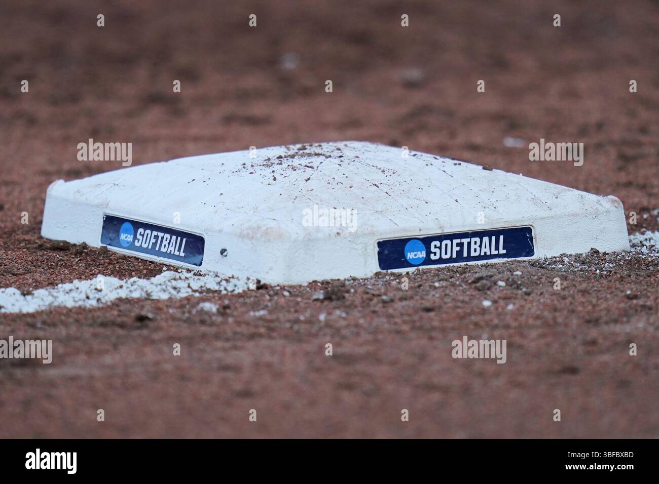 Third base during an NCAA softball Women's College World Series game