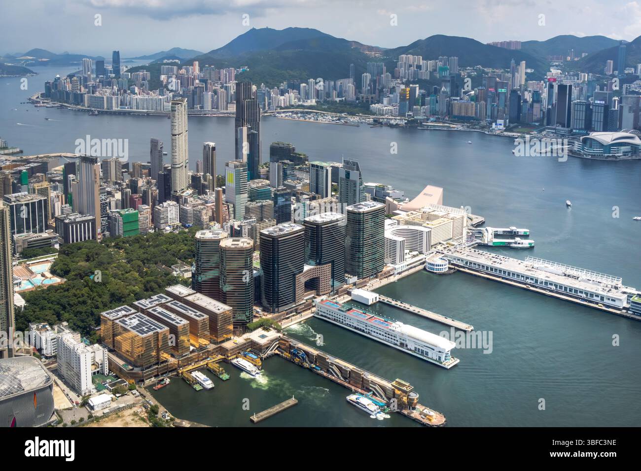 Hong kong downtown aerial view hi-res stock photography and images - Alamy