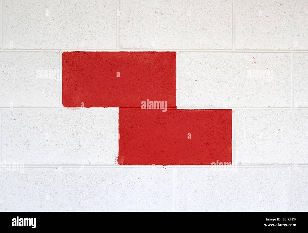 White and red brick wall abstract textured background Stock Photo