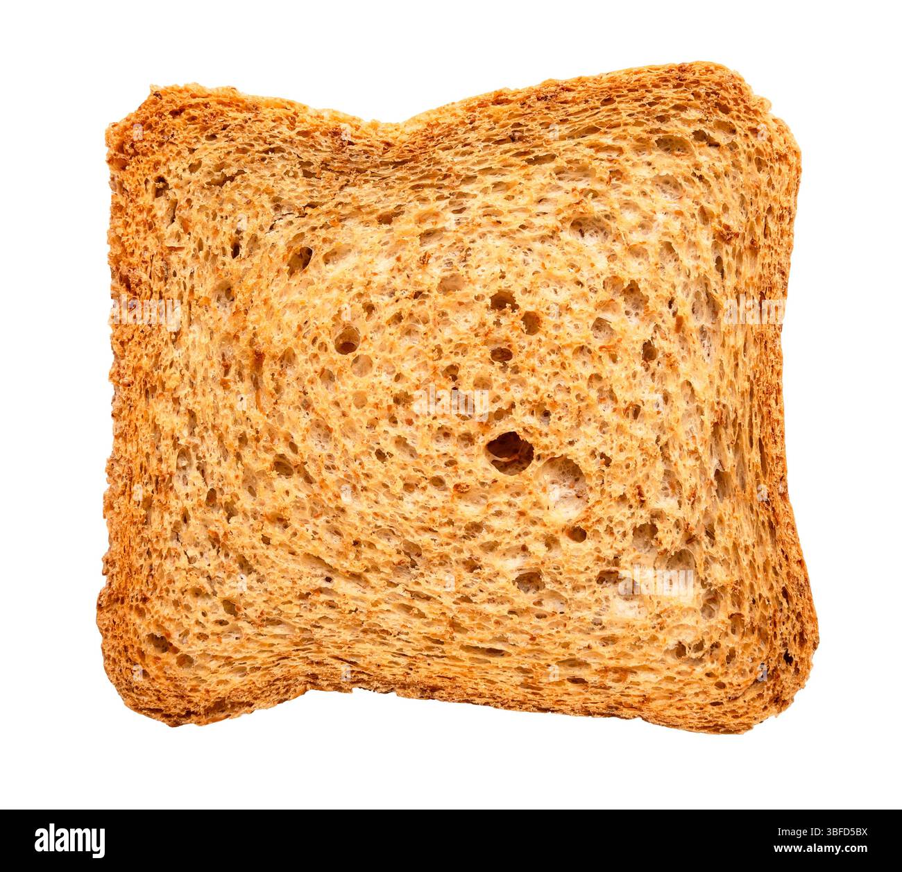 Multigrain Rusk thin square rusk of multigrain wheat bread cutout on white background ...