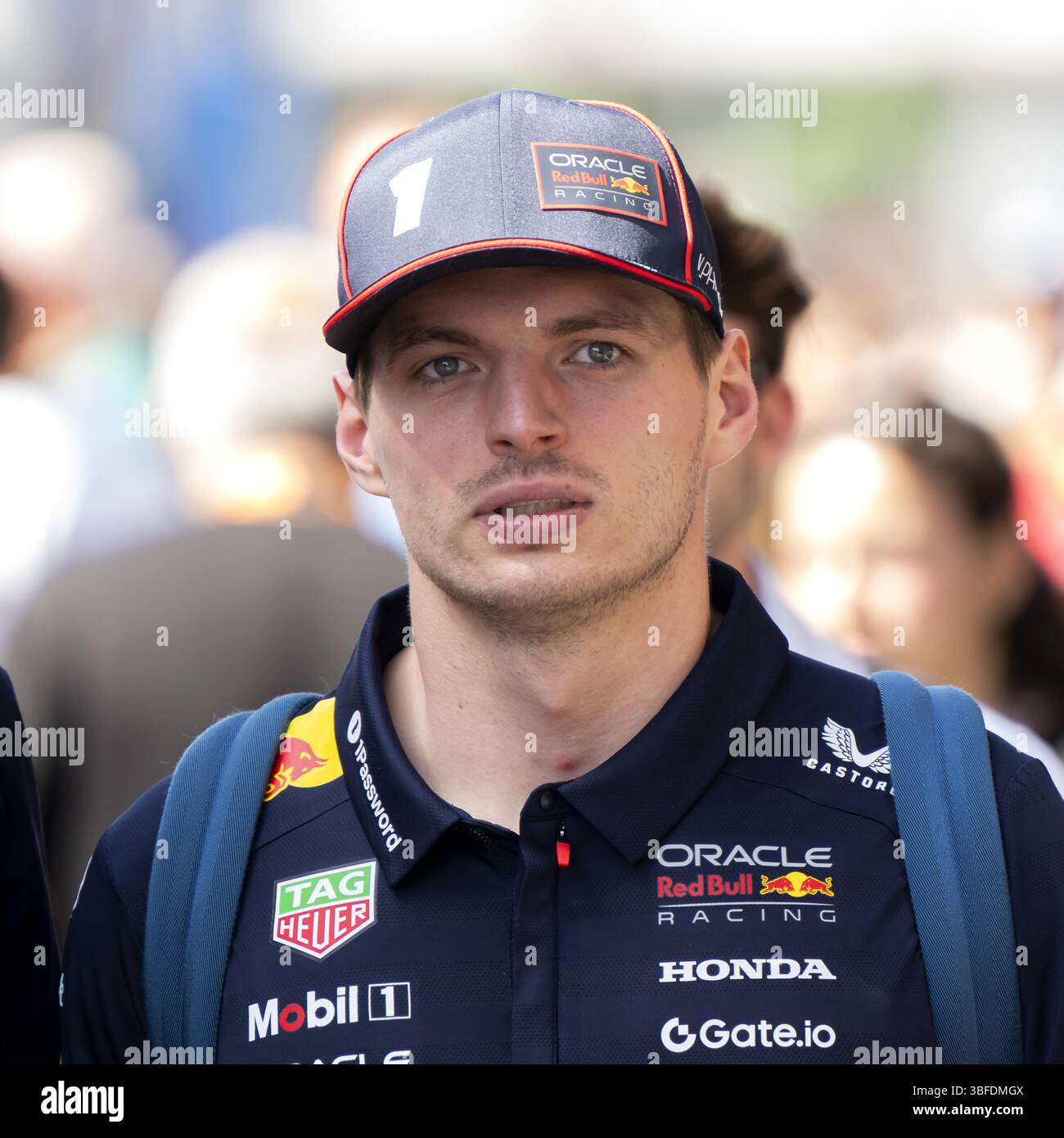 BARCELONA - Max Verstappen (Red Bull Racing) on arrival at the Circuit ...