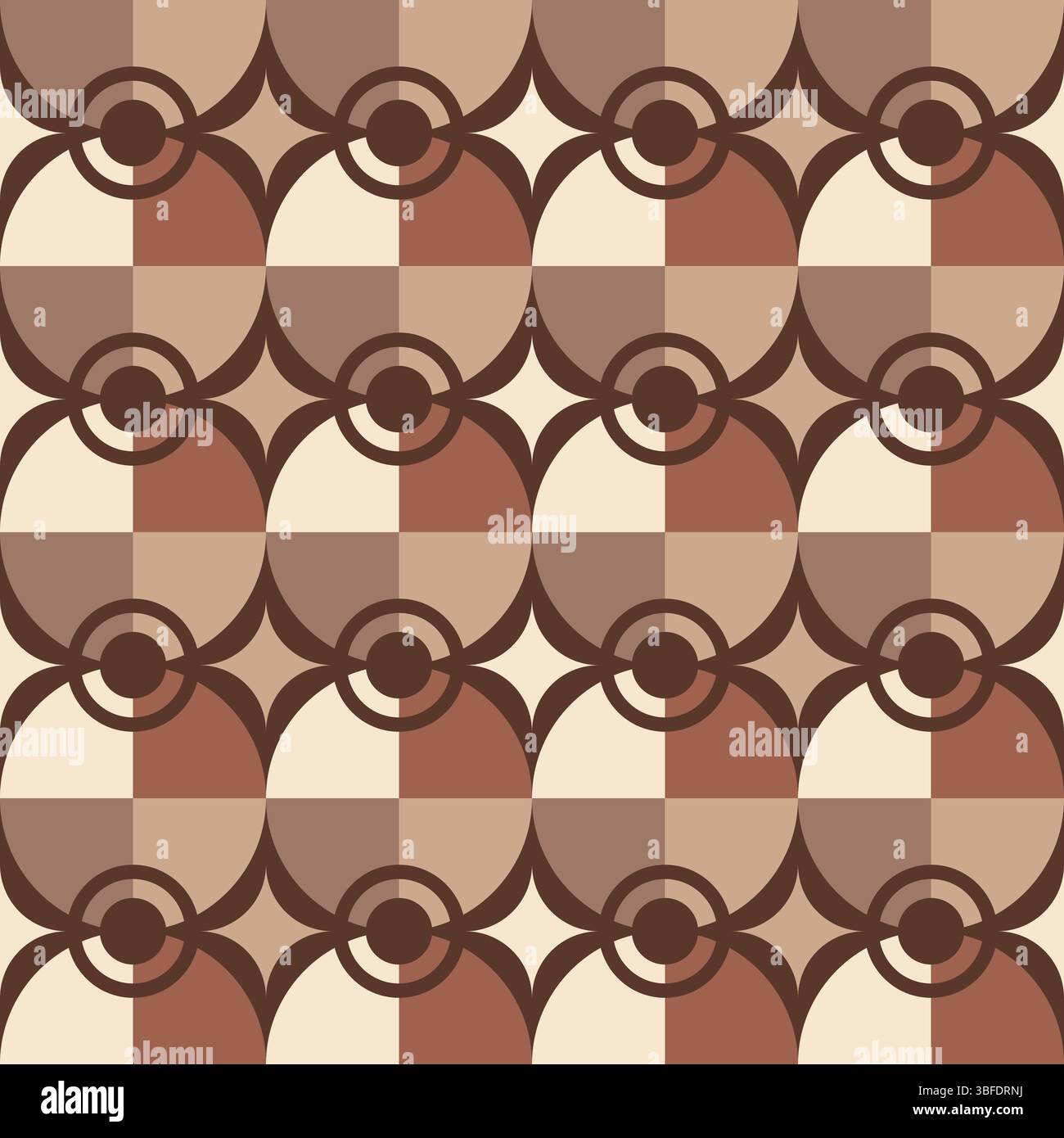 Minimalist Geometric Mid Mod Seamless Pattern Stock Vector
