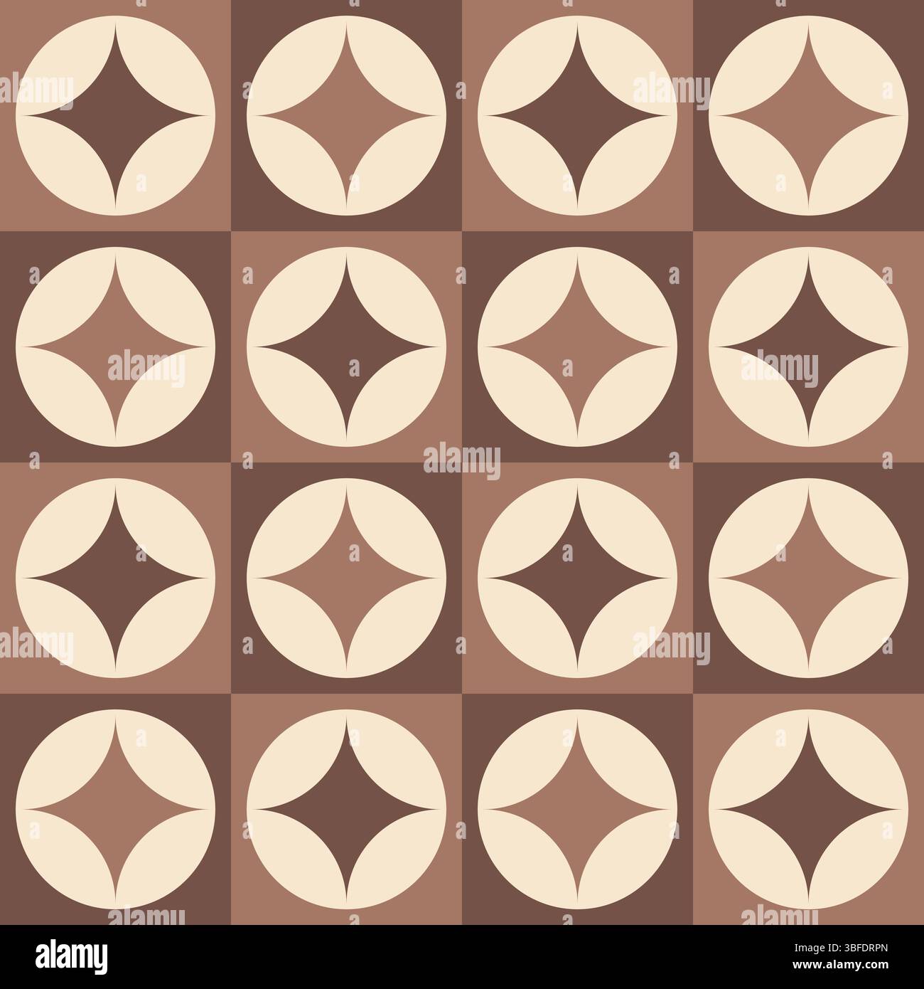 Minimalist Geometric Mid Mod Seamless Pattern Stock Vector